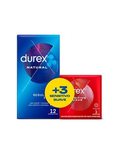 Duplo Preservativos Natural 12 ud  Sensitivo 3 ud