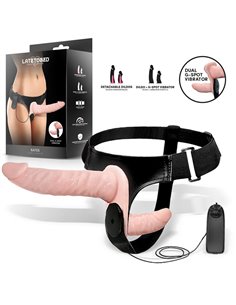Batek Arnés con Dildo Doble Desmontable, Punto G y Vibración Control Remoto