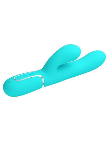 Mariana Vibrador 4 en 1 Silicona Turquesa