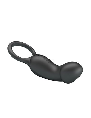 Trae Anillo Vibrador  Silicona USB Negro