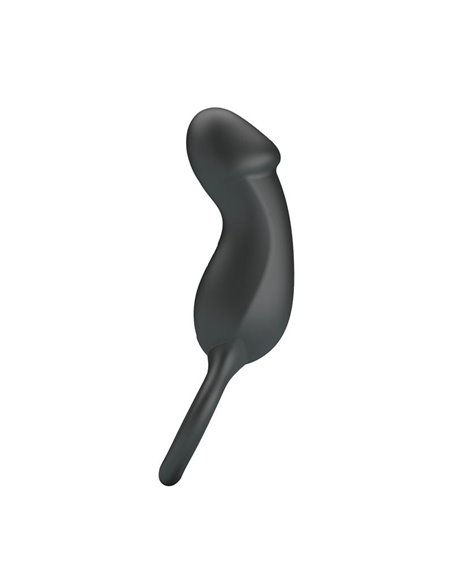 Trae Anillo Vibrador  Silicona USB Negro