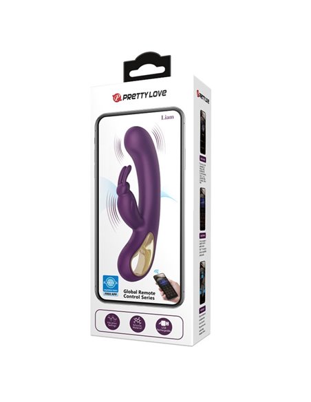 Liam Vibrador Punto G Silicona  con APP Morado