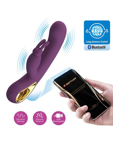 Liam Vibrador Punto G Silicona  con APP Morado