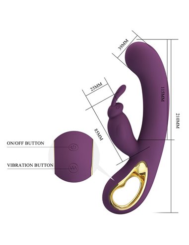 Liam Vibrador Punto G Silicona  con APP Morado