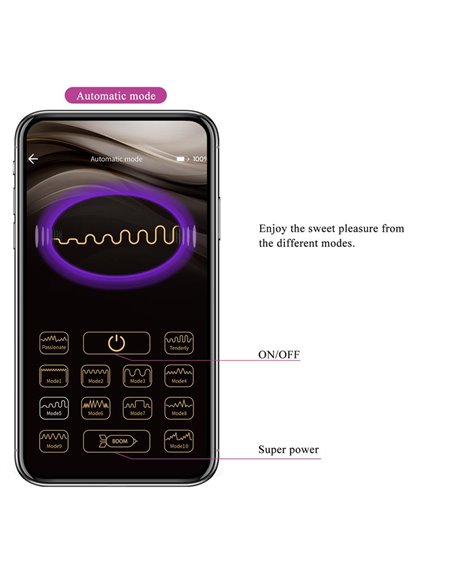 Liam Vibrador Punto G Silicona  con APP Morado