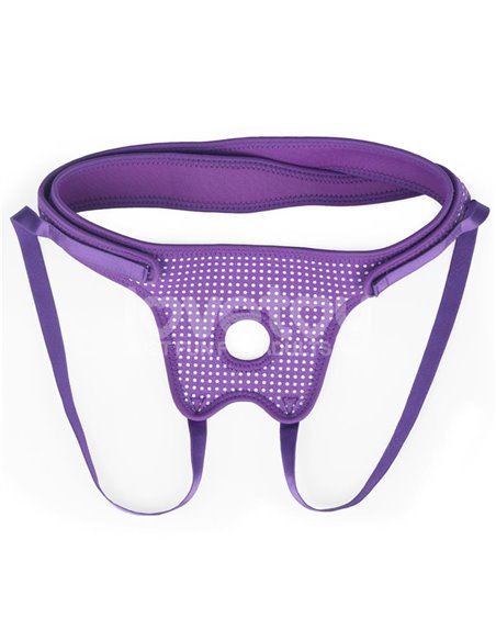 Arnés Easy Strap On Harness Polka Dots Púrpura