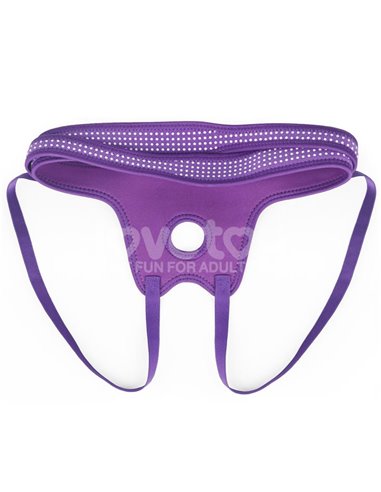 Arnés Easy Strap On Harness Polka Dots Púrpura