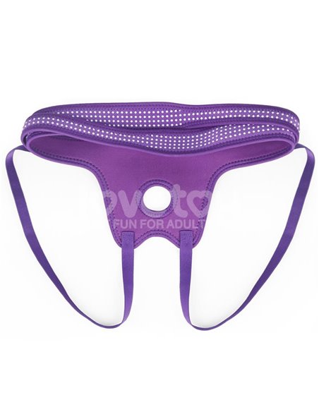 Arnés Easy Strap On Harness Polka Dots Púrpura