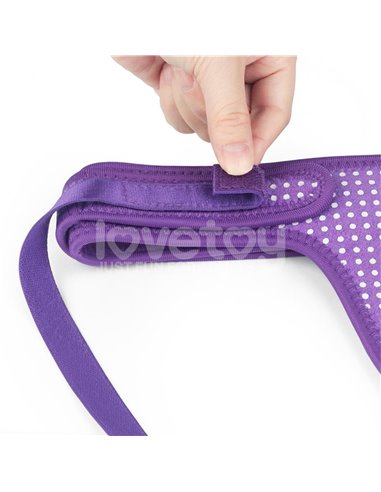 Arnés Easy Strap On Harness Polka Dots Púrpura