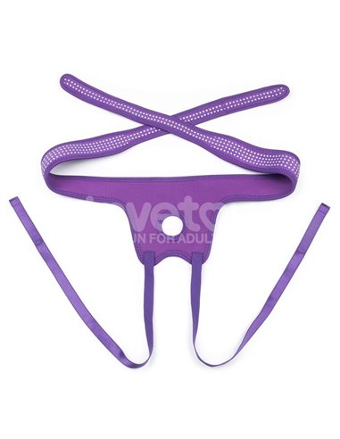Arnés Easy Strap On Harness Polka Dots Púrpura