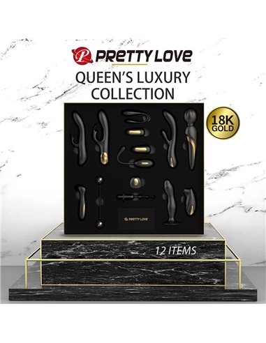 Luxury Set Queens 12 Juguetes Negro y Oro 18k
