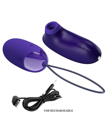Succionador de Clítoris y Huevo Vibrador
