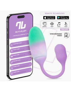 NexEgg Huevo Vibrador Silicona Doble capa con App Lila/Pistacho