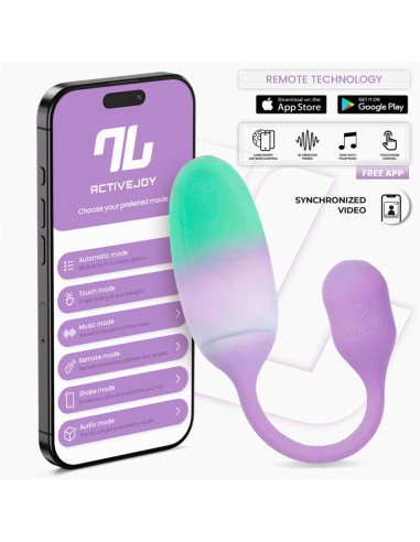 NexEgg Huevo Vibrador Silicona Doble capa con App Lila/Pistacho