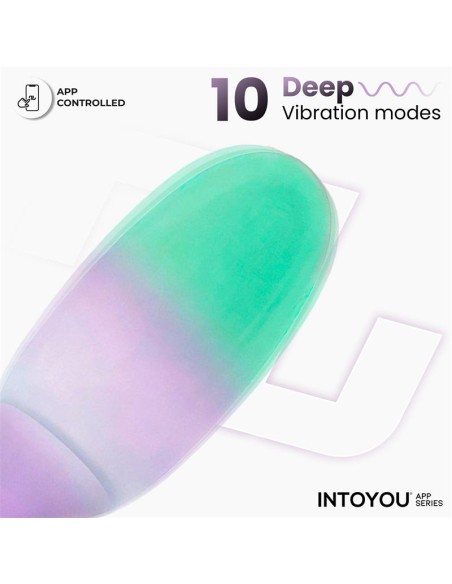 NexEgg Huevo Vibrador Silicona Doble capa con App Lila/Pistacho