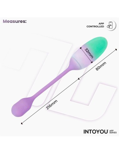 NexEgg Huevo Vibrador Silicona Doble capa con App Lila/Pistacho
