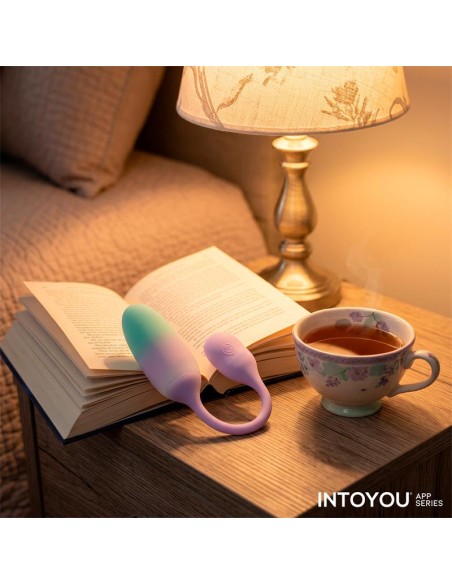 NexEgg Huevo Vibrador Silicona Doble capa con App Lila/Pistacho