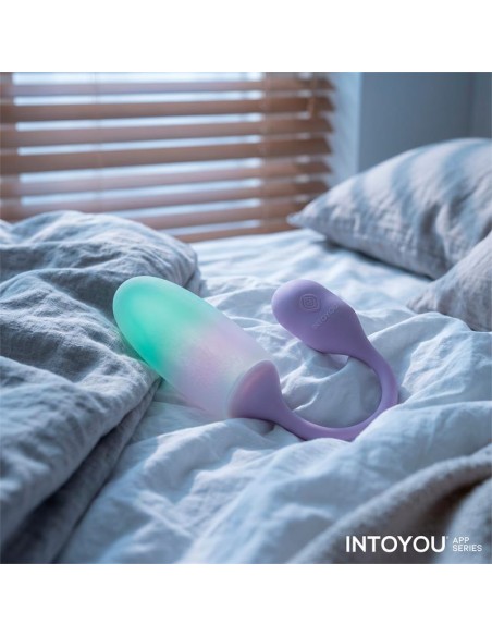 NexEgg Huevo Vibrador Silicona Doble capa con App Lila/Pistacho