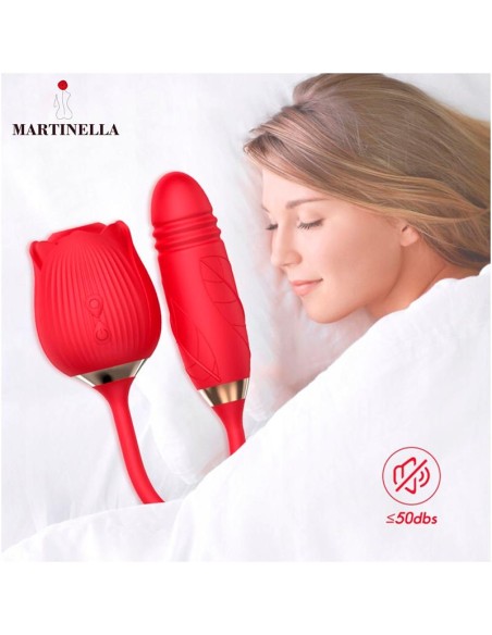 Rosa con Succión con huevo con Thrusting USB