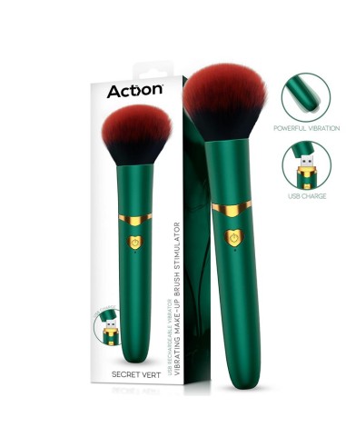Secret Vert Estimulador Brocha de Maquillaje con Vibración Verde