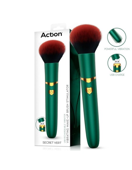 Secret Vert Estimulador Brocha de Maquillaje con Vibración Verde