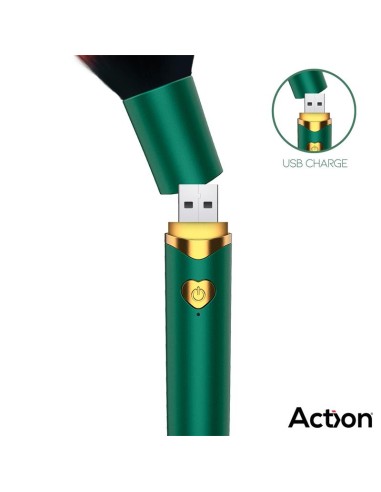 Secret Vert Estimulador Brocha de Maquillaje con Vibración Verde
