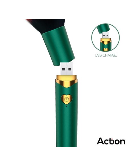 Secret Vert Estimulador Brocha de Maquillaje con Vibración Verde