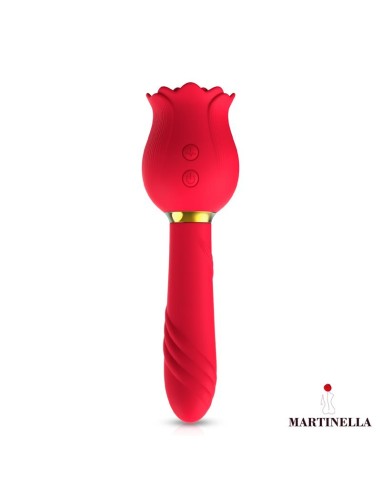 Rosa con Succion y Vibrador 2 en 1