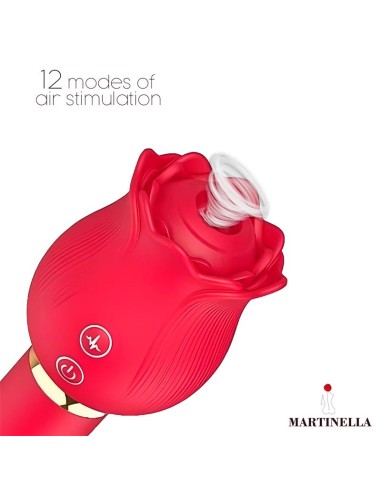 Rosa con Succion y Vibrador 2 en 1
