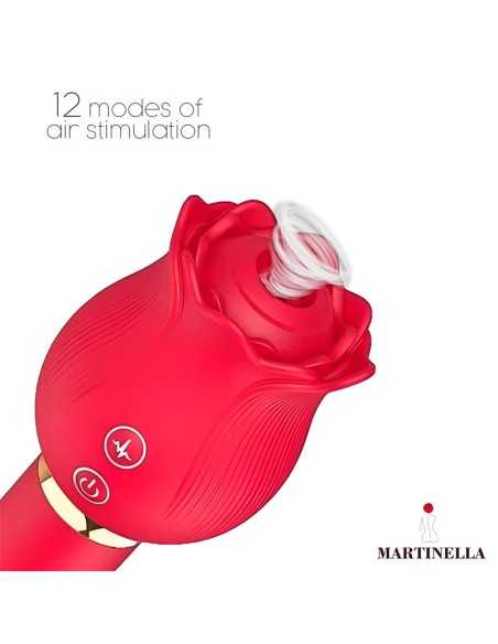 Rosa con Succion y Vibrador 2 en 1