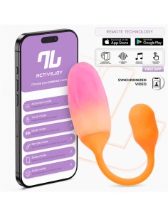 NexEgg Huevo Vibrador Silicona Doble Capa App Naranja/Rosa