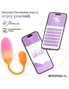 NexEgg Huevo Vibrador Silicona Doble Capa App Naranja/Rosa 2