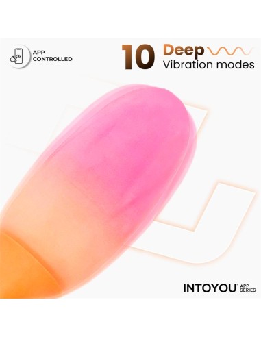 NexEgg Huevo Vibrador Silicona Doble Capa App Naranja/Rosa