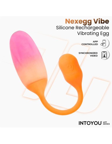NexEgg Huevo Vibrador Silicona Doble Capa App Naranja/Rosa