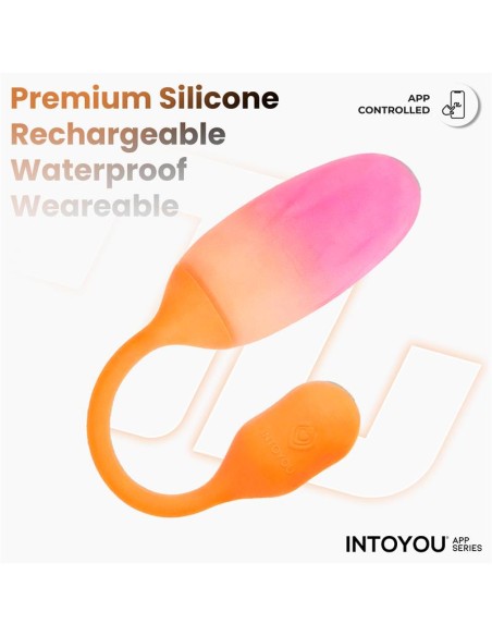 NexEgg Huevo Vibrador Silicona Doble Capa App Naranja/Rosa