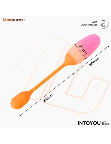 NexEgg Huevo Vibrador Silicona Doble Capa App Naranja/Rosa