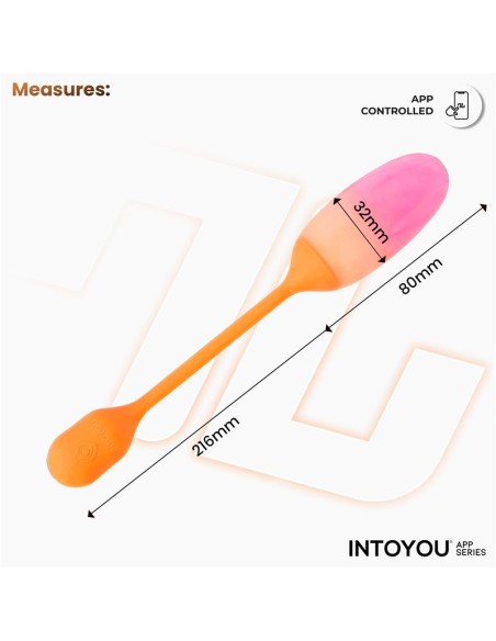 NexEgg Huevo Vibrador Silicona Doble Capa App Naranja/Rosa
