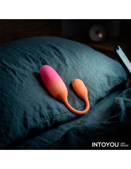 NexEgg Huevo Vibrador Silicona Doble Capa App Naranja/Rosa