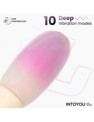 NexEgg Huevo Vibrador Silicona Doble capa App Beige/Rosa