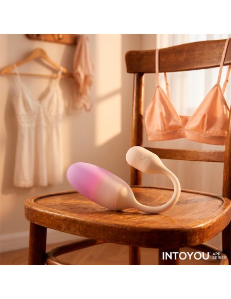 NexEgg Huevo Vibrador Silicona Doble capa App Beige/Rosa