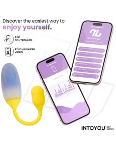 NexEgg Huevo Vibrador Doble Capa Silicona App Amarillo/Púrpura 2