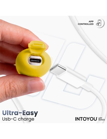 NexEgg Huevo Vibrador Doble Capa Silicona App Amarillo/Púrpura