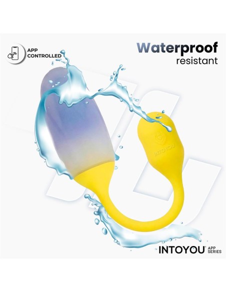 NexEgg Huevo Vibrador Doble Capa Silicona App Amarillo/Púrpura