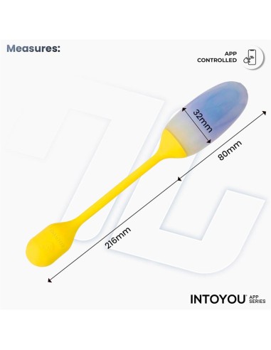 NexEgg Huevo Vibrador Doble Capa Silicona App Amarillo/Púrpura