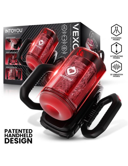 Vexor 3 in 1 Masturbador Masculino Succion, Empuje y Vibración USB-C