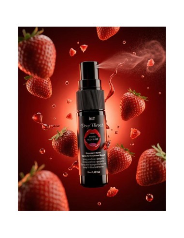 Spray para Sexo Oral Deep Throat Fresa 12 ml