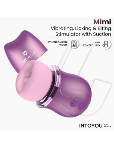 Mimi Estimulador con Licking, Biting, Succión y Vibración USB-C con APP