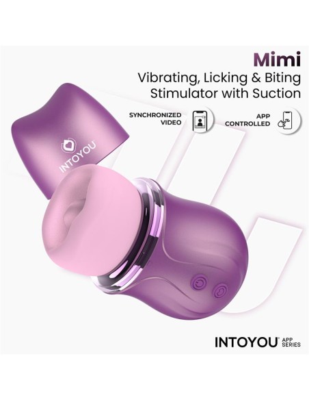 Mimi Estimulador con Licking, Biting, Succión y Vibración USB-C con APP