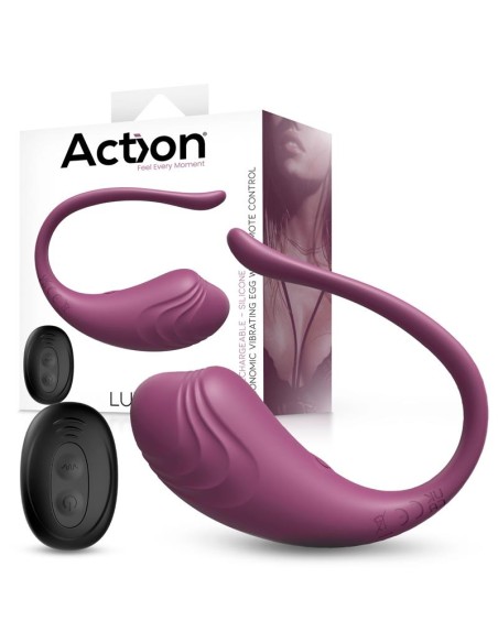 Luvia Huevo Vibrador con Control Remoto USB Púrpura