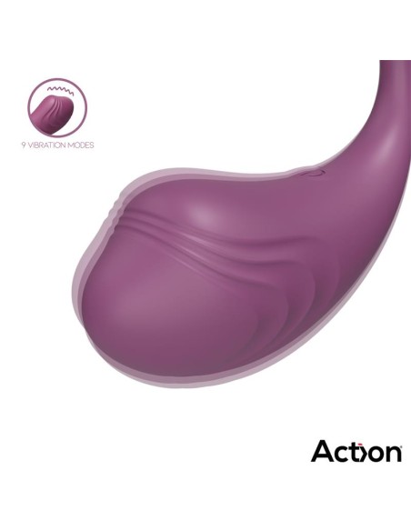 Luvia Huevo Vibrador con Control Remoto USB Púrpura